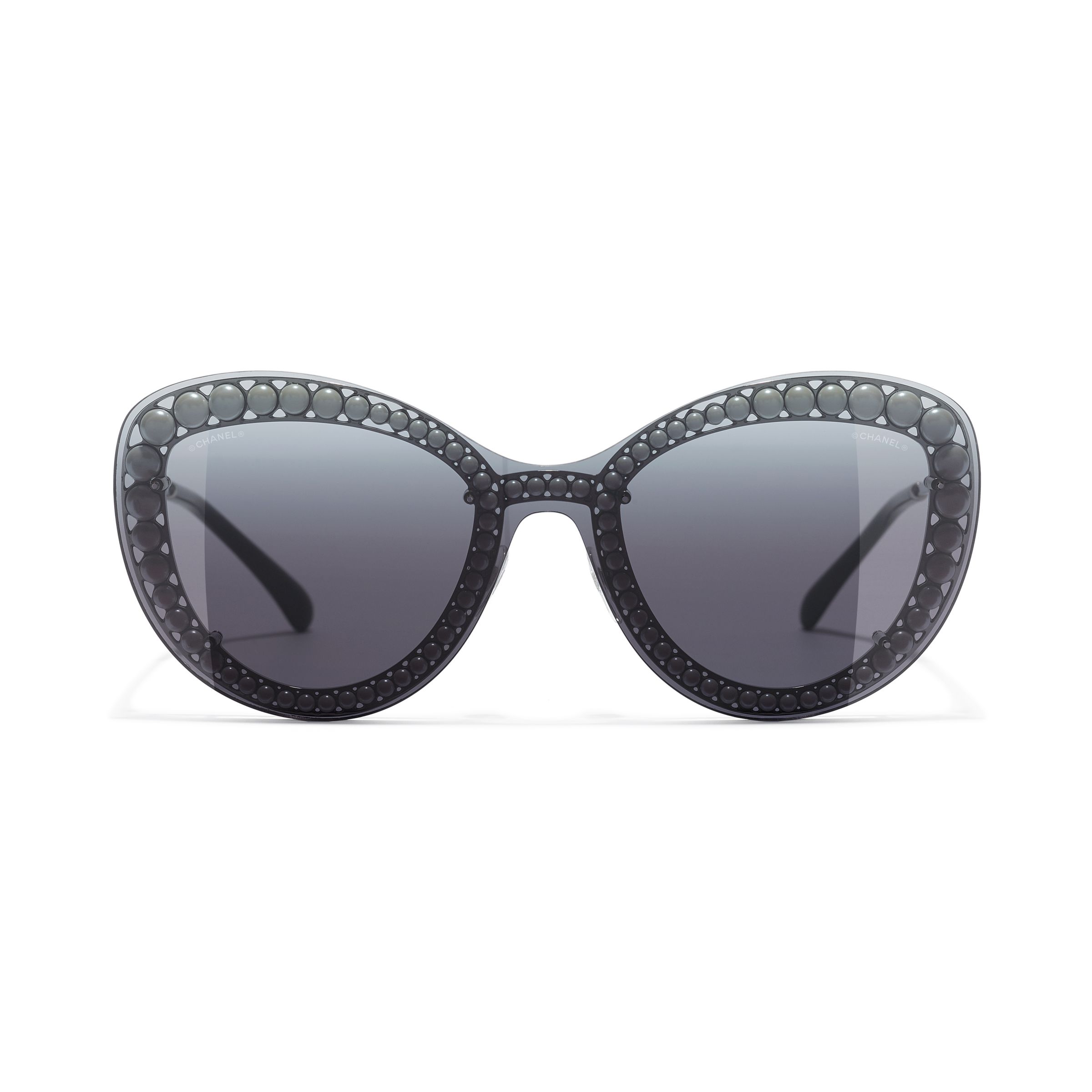 Buy CHANEL Butterfly Sunglasses CH4236 Gunmetal/Grey Gradient Online at johnlewis.com