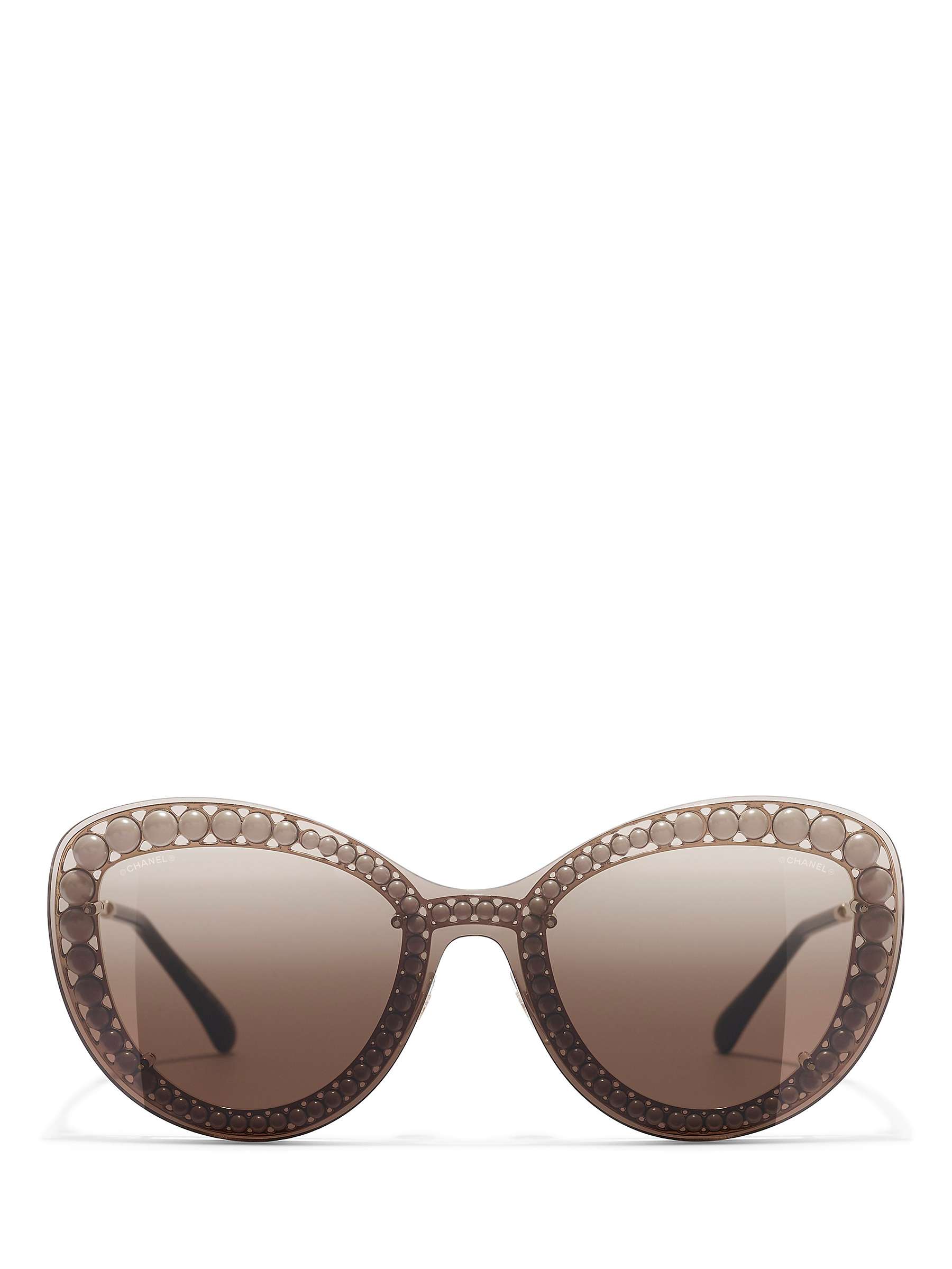 Buy CHANEL Butterfly Sunglasses CH4236 Gold/Brown Gradient Online at johnlewis.com