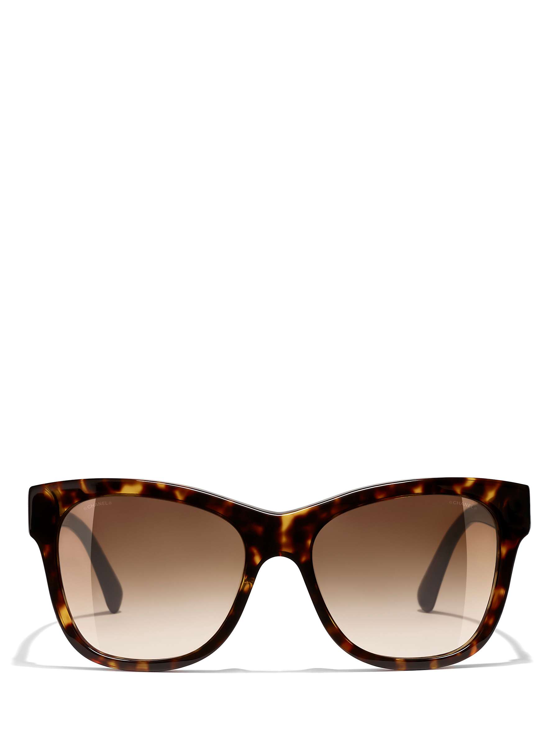 Buy CHANEL Square Sunglasses CH5380 Tortoise/Brown Gradient Online at johnlewis.com