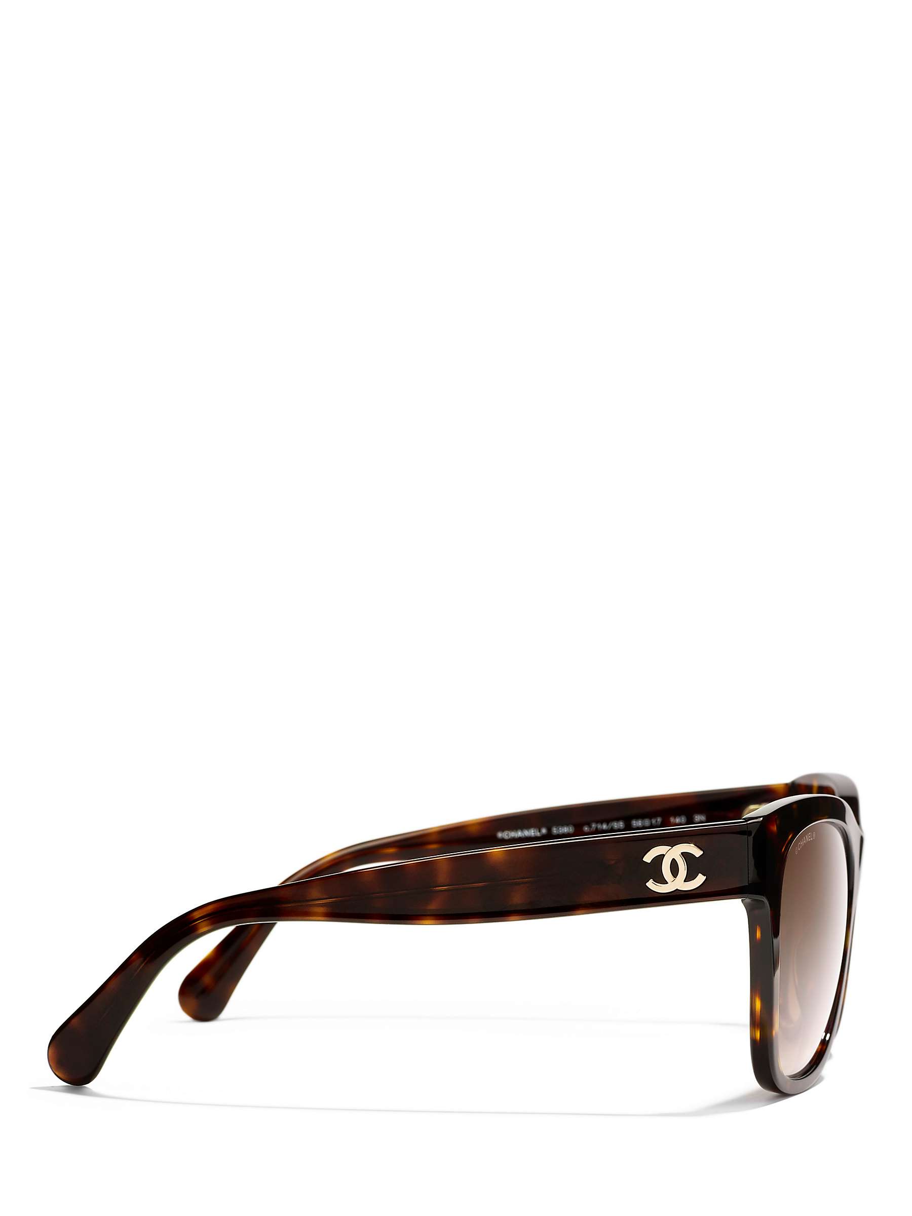 Buy CHANEL Square Sunglasses CH5380 Tortoise/Brown Gradient Online at johnlewis.com