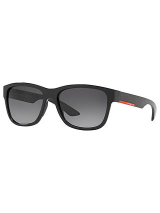 Prada PS03QS Men's Rectangular Sunglasses, Black