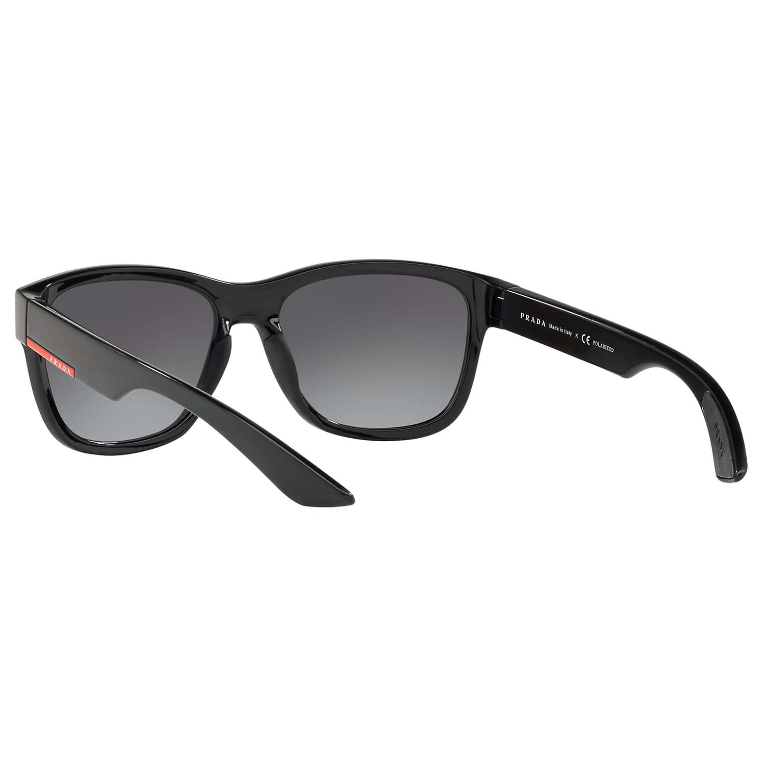 Prada PS03QS Men's Rectangular Sunglasses, Black at John Lewis & Partners