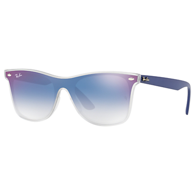 Ray-Ban RB4440 Unisex Polarised Mirrored Sunglasses, Blue
