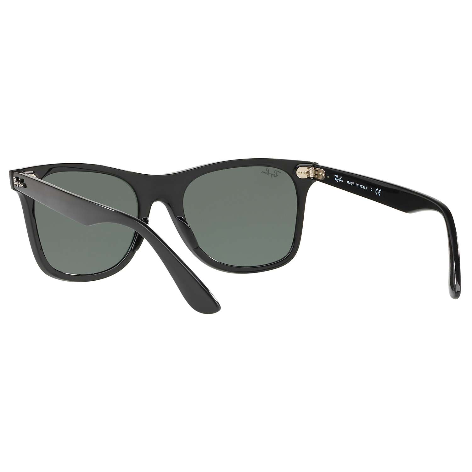 Buy Ray-Ban RB4440 Unisex Polarised Sunglasses, Black/Green Online at johnlewis.com