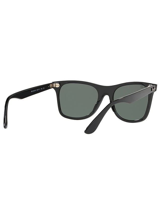 Ray-Ban RB4440 Unisex Polarised Sunglasses, Black/Green