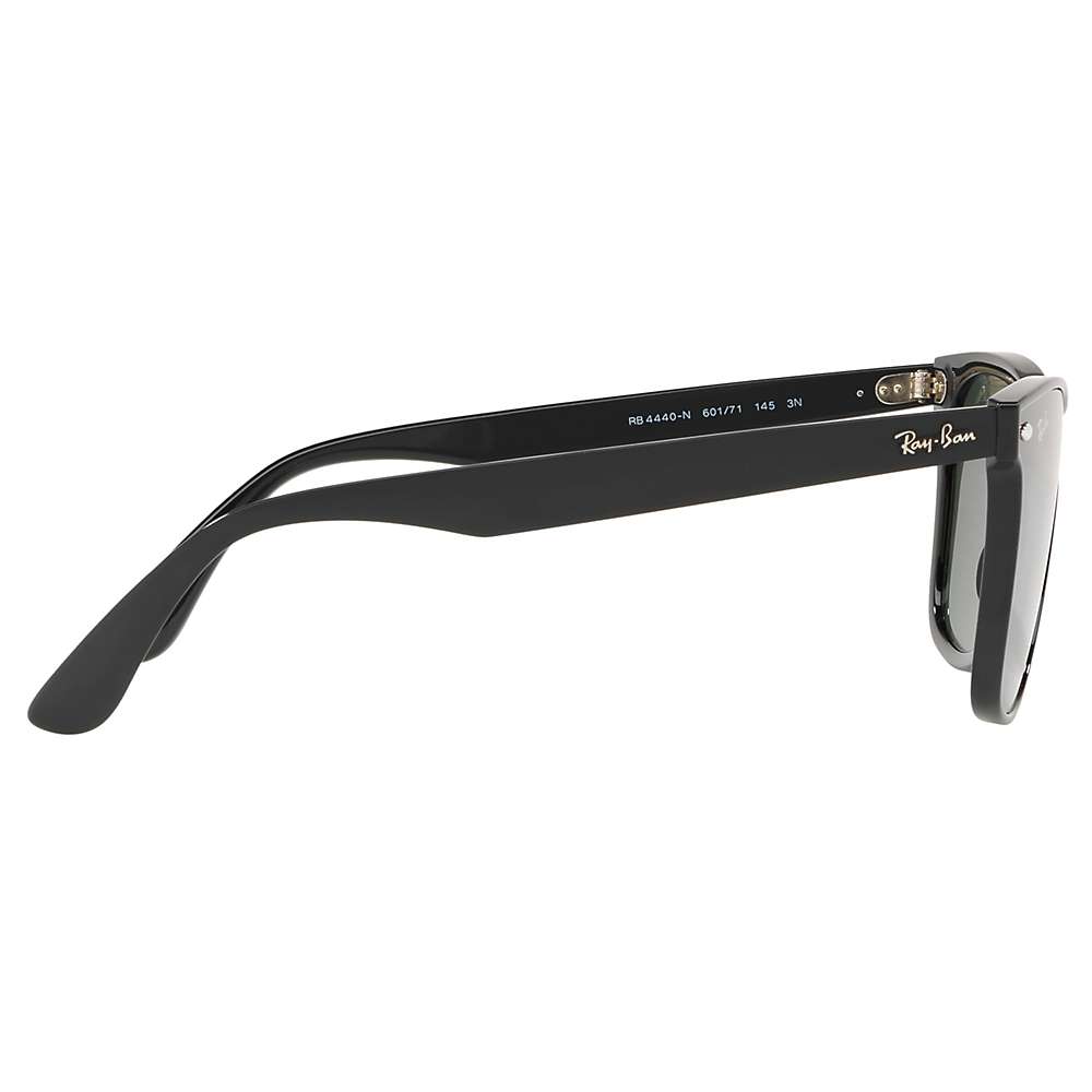 Buy Ray-Ban RB4440 Unisex Polarised Sunglasses, Black/Green Online at johnlewis.com