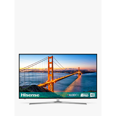 Hisense 55U7A ULED HDR 4K Ultra HD Smart TV, 55 with Freeview Play, Ultra HD Certified, Black/Silver