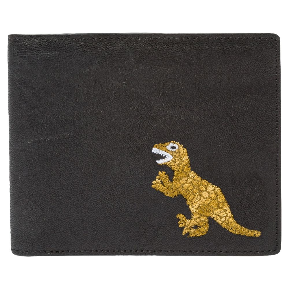 PS Paul Smith Dino Embroidery Bifold Leather Wallet, Black at John Lewis & Partners