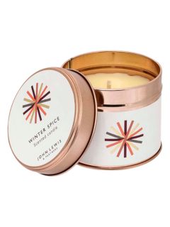 John Lewis & Partners Winter Spice Tin Candle, 196g