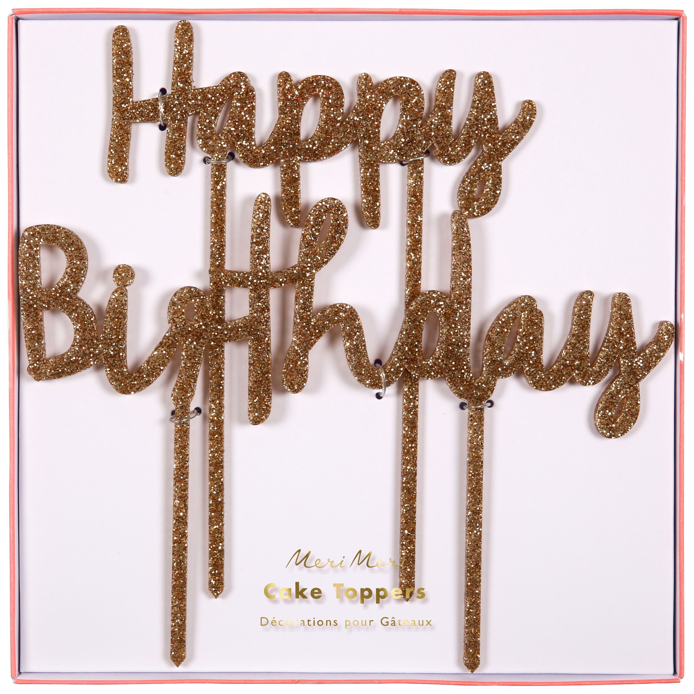 Meri Meri Happy Birthday Glitter Cake Topper review