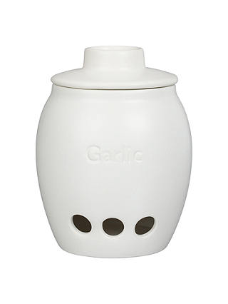 Croft Collection Reactive Glaze Stoneware Garlic Holder, White