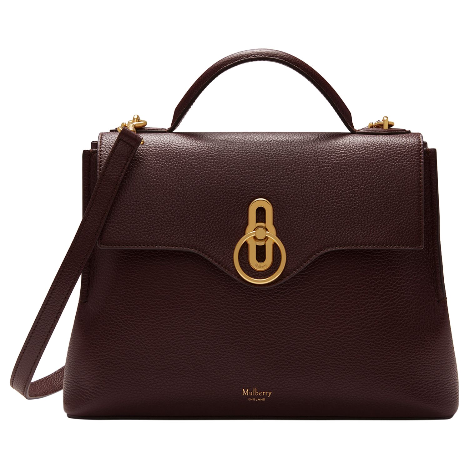 Mulberry Seaton Classic Grain Leather Small Satchel Bag at John Lewis ...