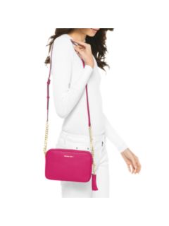 Leather crossbody bag Michael Kors Pink in Leather - 27277229