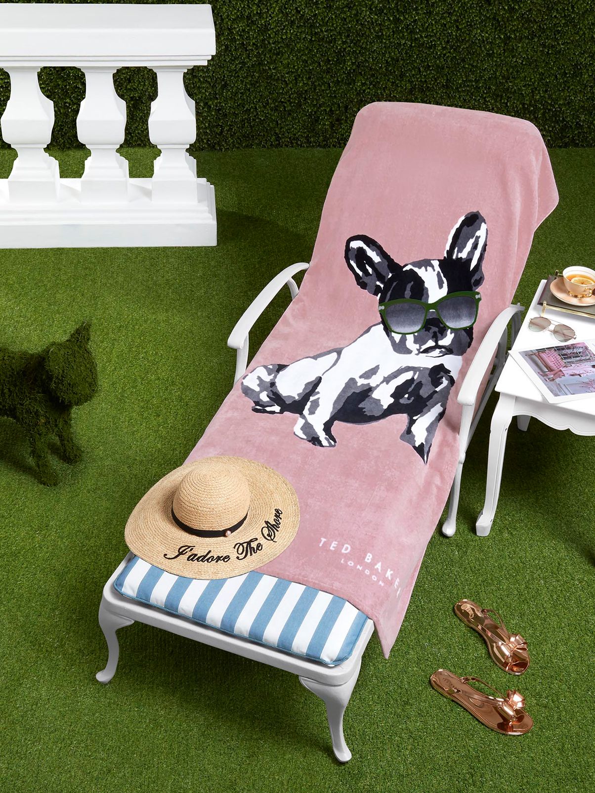 ted baker french bulldog towel