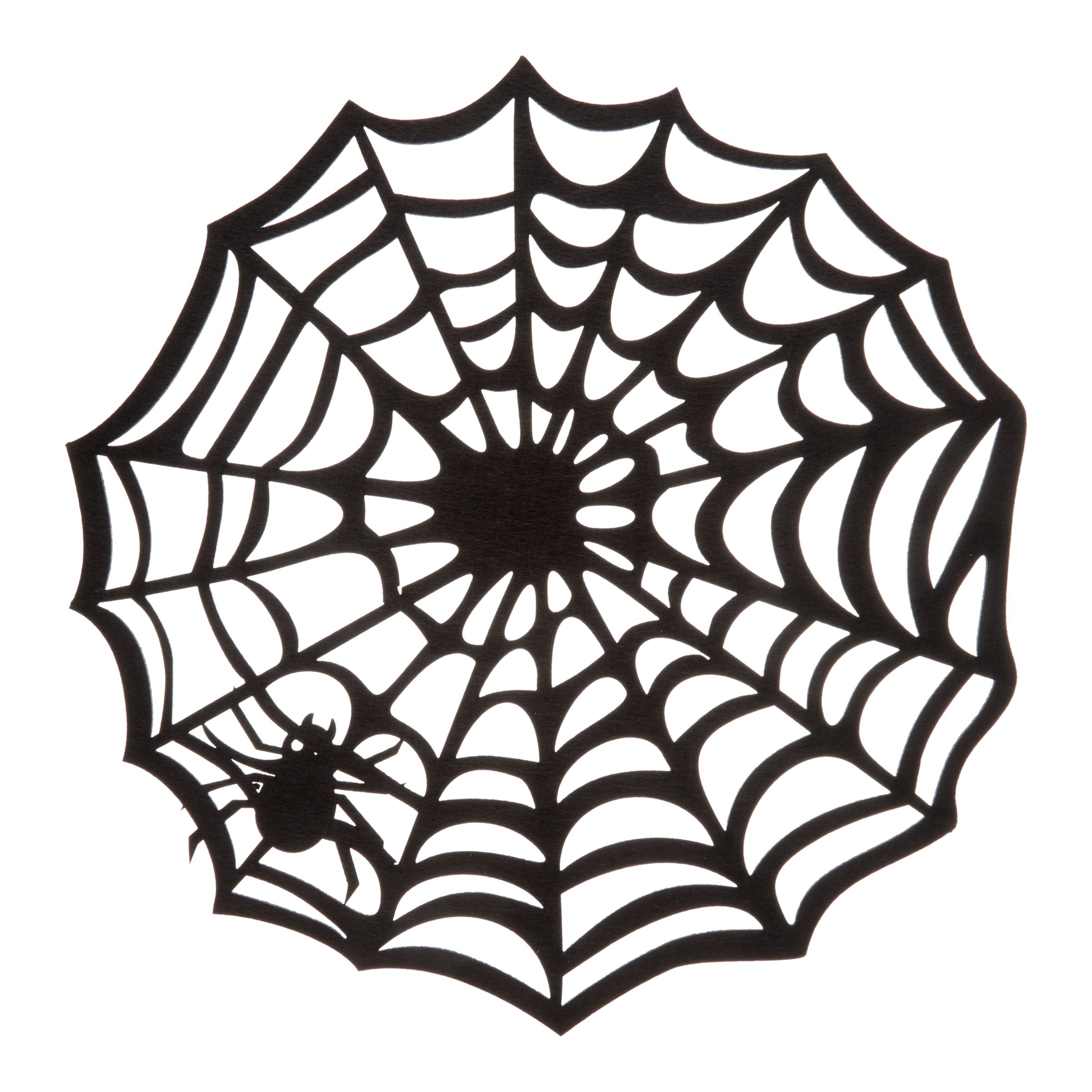 John Lewis Partners Halloween Felt Spider Web Placemats Pack Of