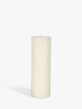 John Lewis Rustic Pillar Candle, 22cm, Ivory