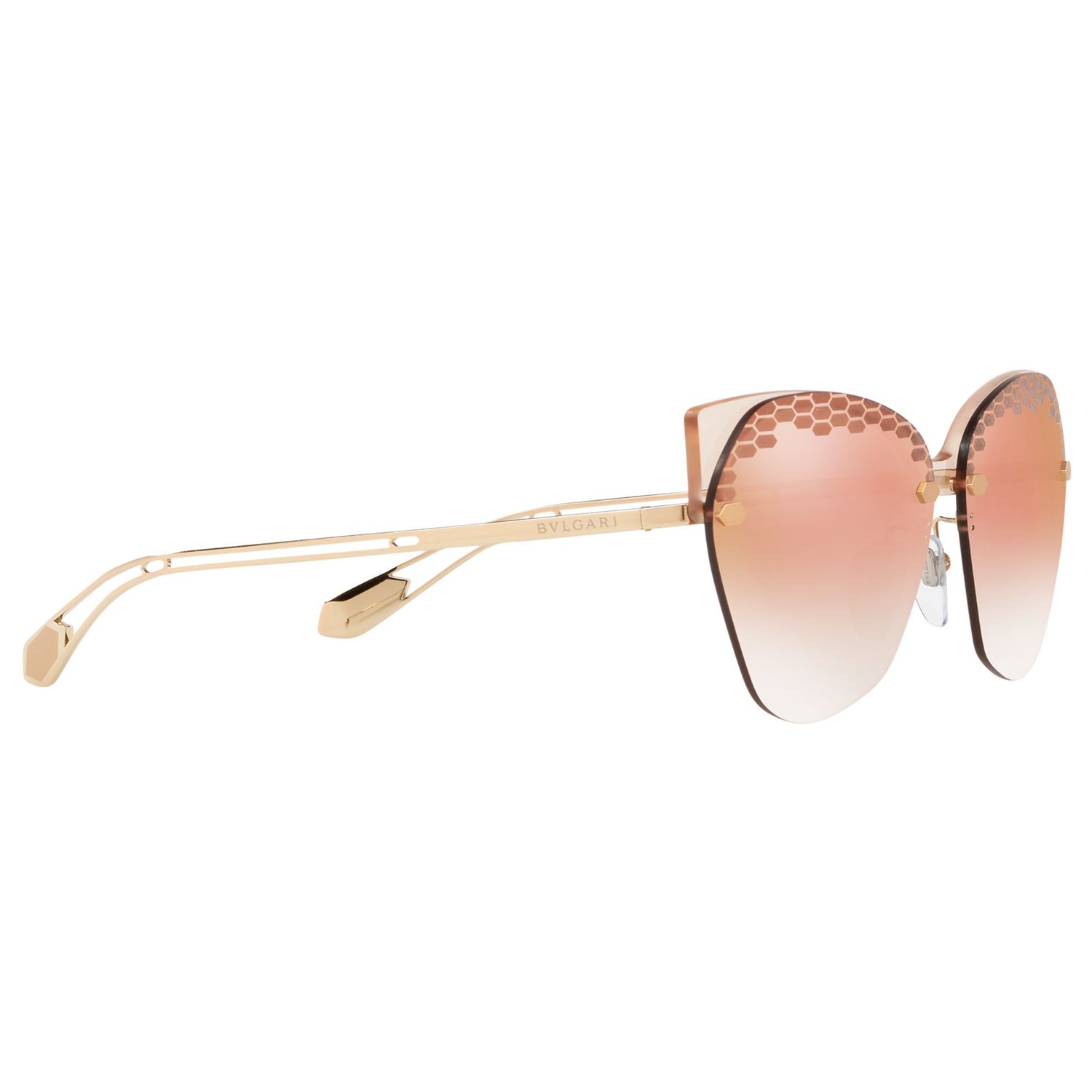 Sunglasses, Gold/Mirror Pink 