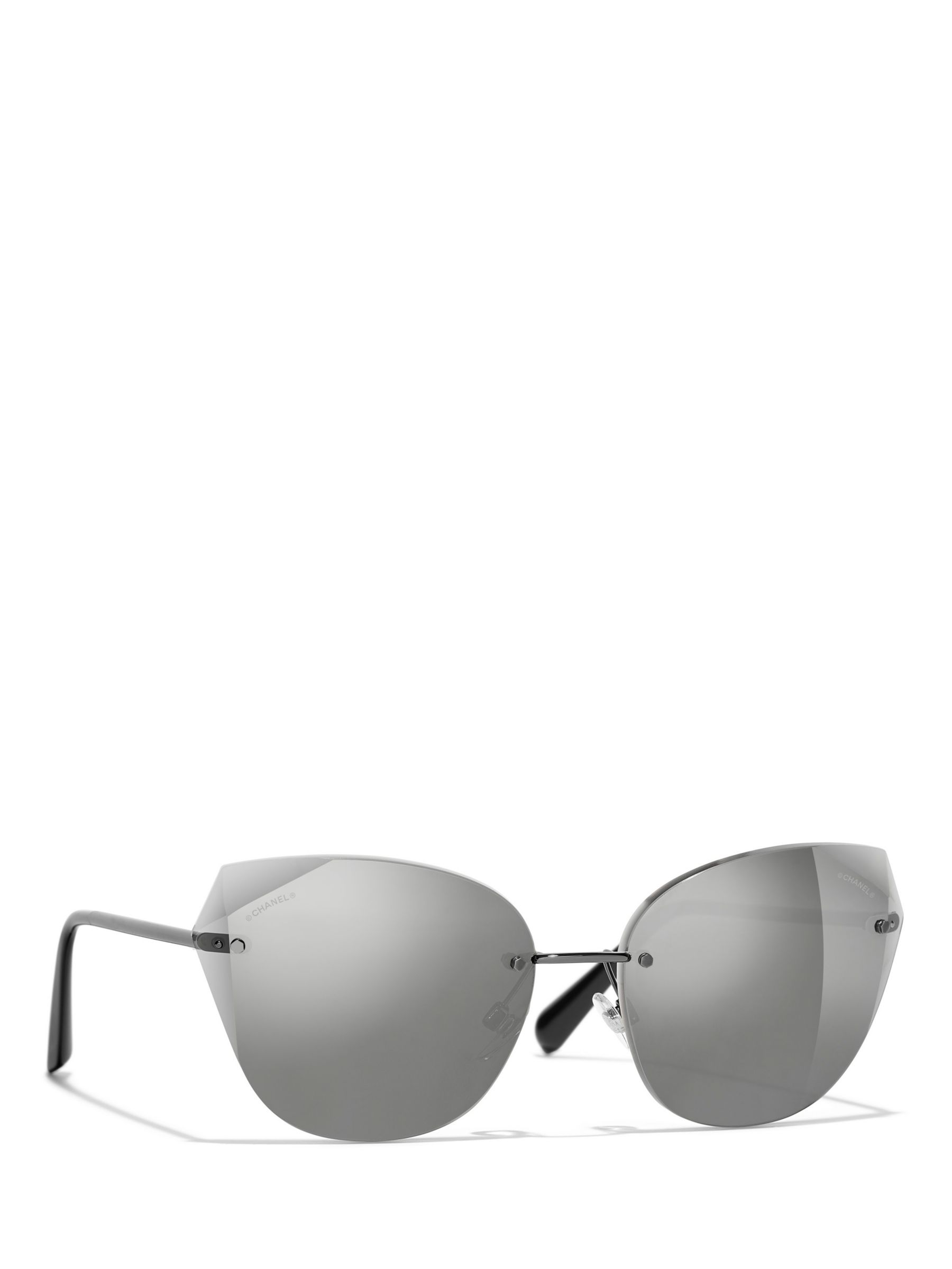 CHANEL Cat Eye Sunglasses CH4237 Grey/Mirror Silver