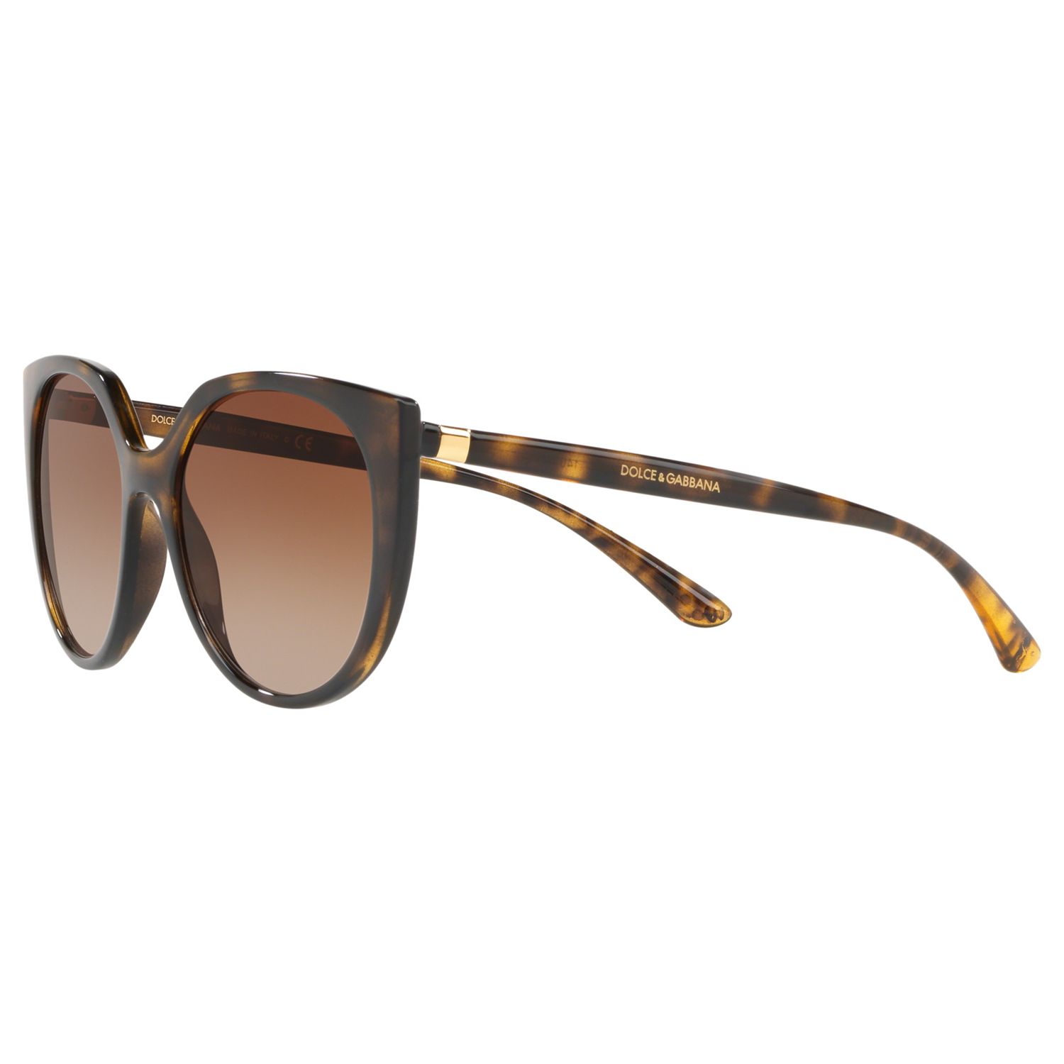 Dolce & Gabbana DG6119 Women's Oval Sunglasses, Tortoise/Brown Gradient