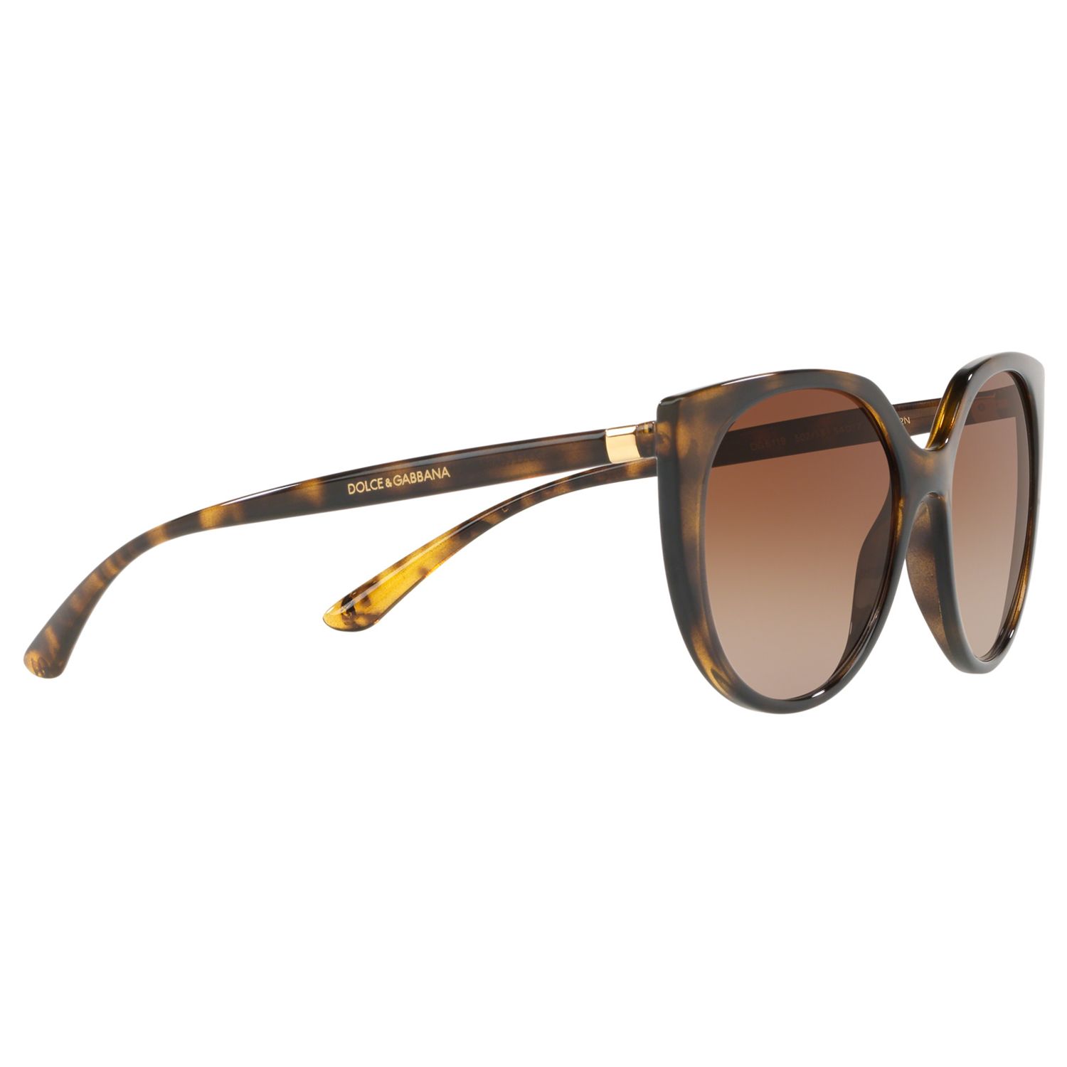 Dolce & Gabbana DG6119 Women's Oval Sunglasses, Tortoise/Brown Gradient