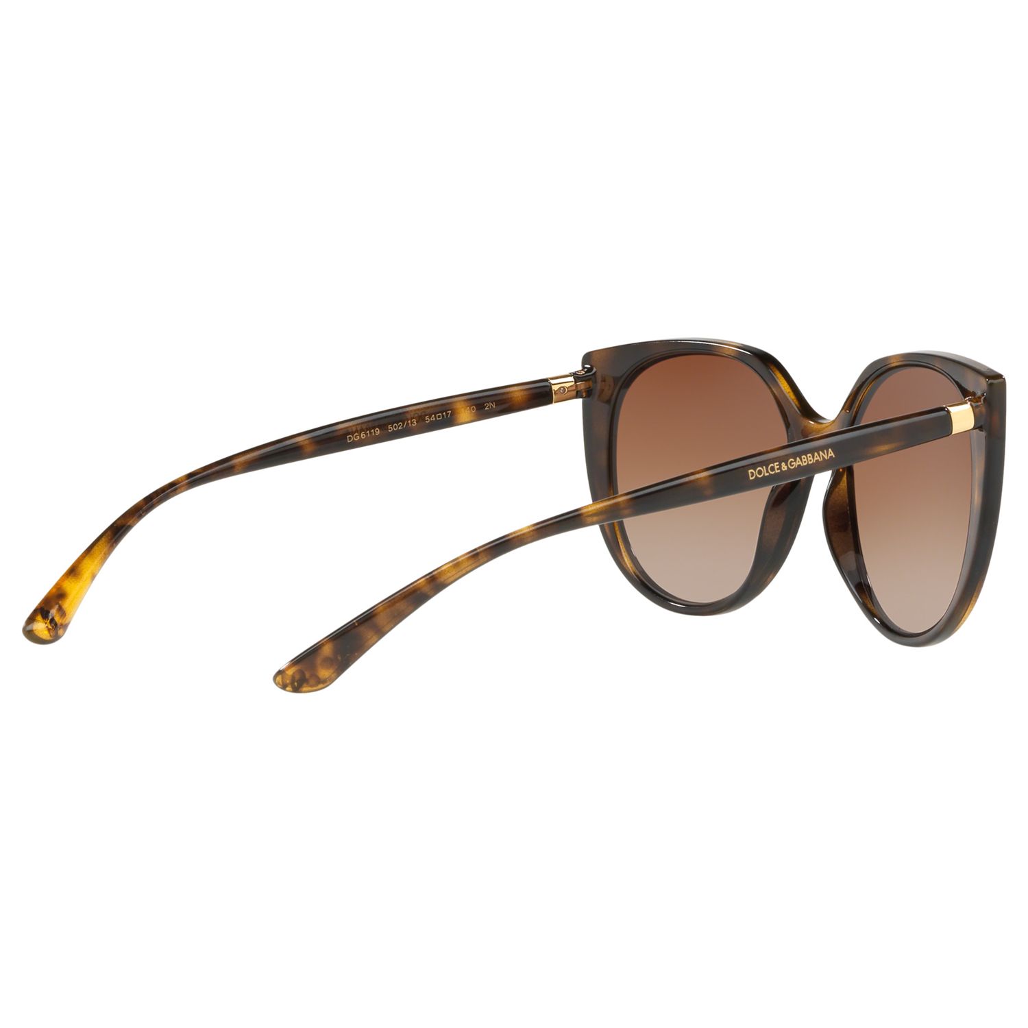 Dolce & Gabbana DG6119 Women's Oval Sunglasses, Tortoise/Brown Gradient