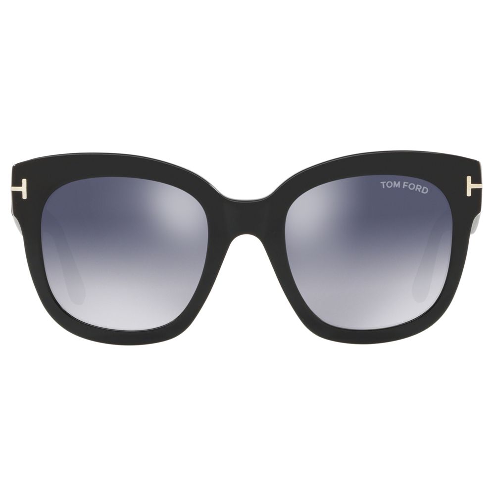 TOM FORD FT0613 Women's Beatrix-02 Square Sunglasses, Matte Black/Mirror  Grey at John Lewis & Partners