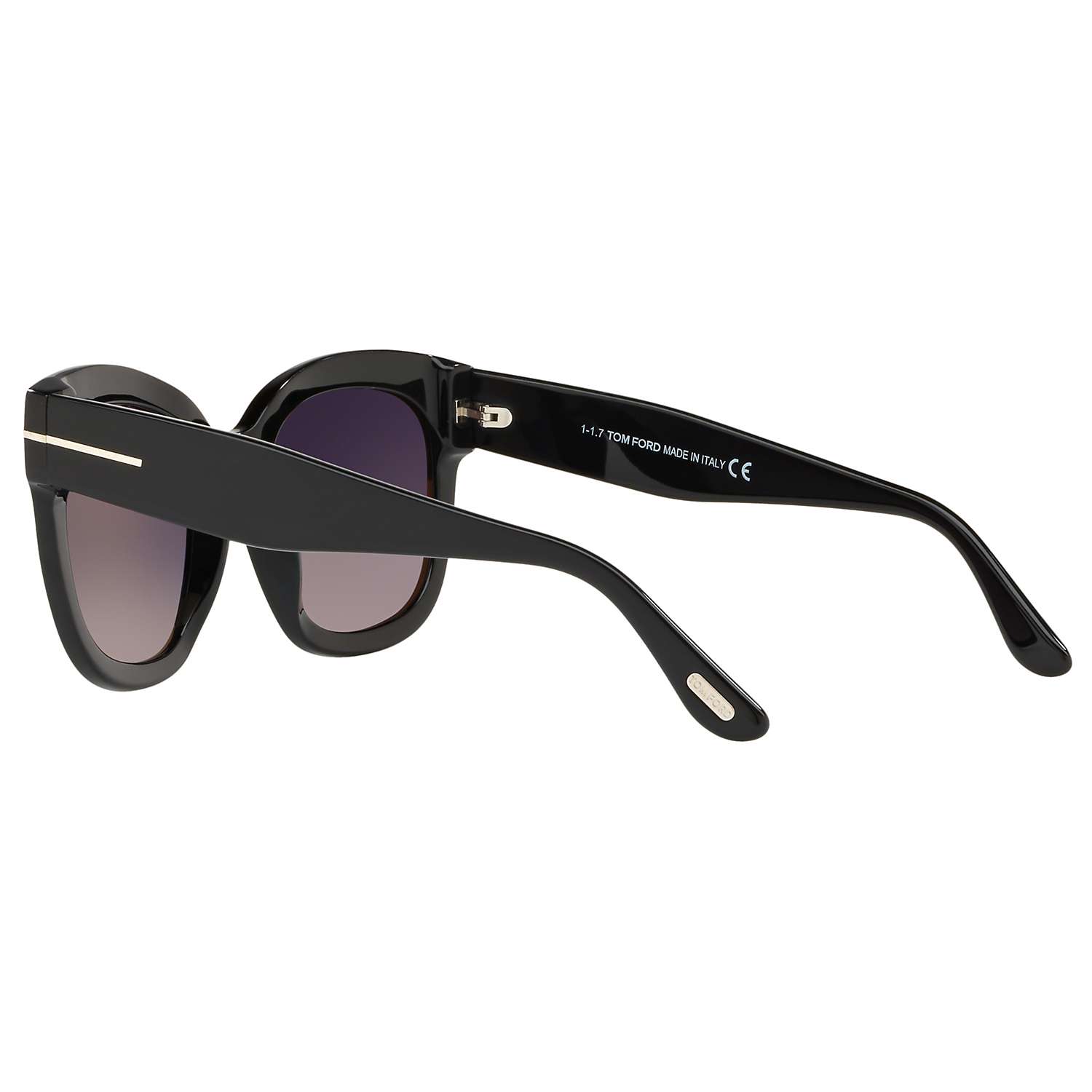 Buy TOM FORD FT0613 Women's Beatrix-02 Square Sunglasses, Matte Black/Mirror Grey Online at johnlewis.com