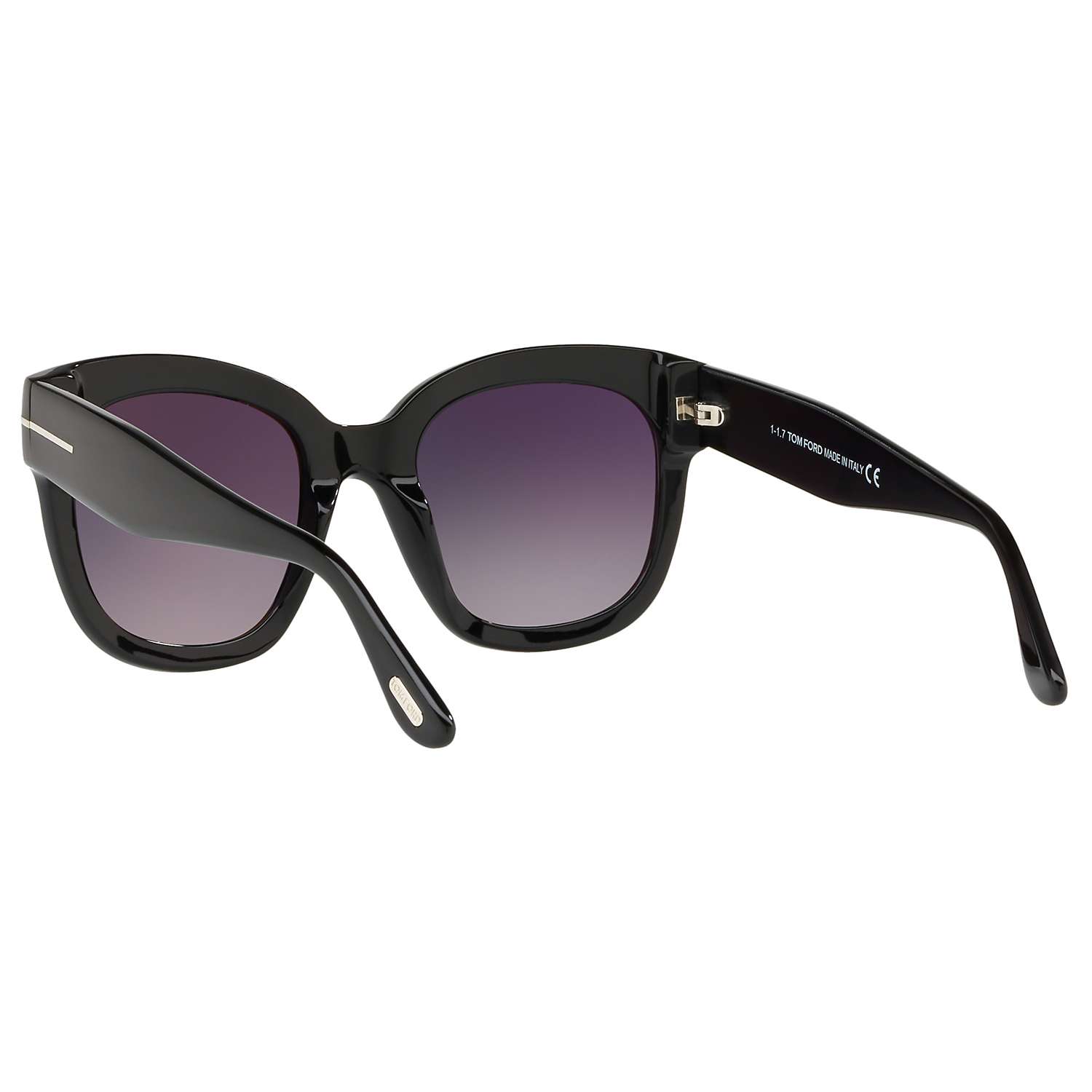 Buy TOM FORD FT0613 Women's Beatrix-02 Square Sunglasses, Matte Black/Mirror Grey Online at johnlewis.com