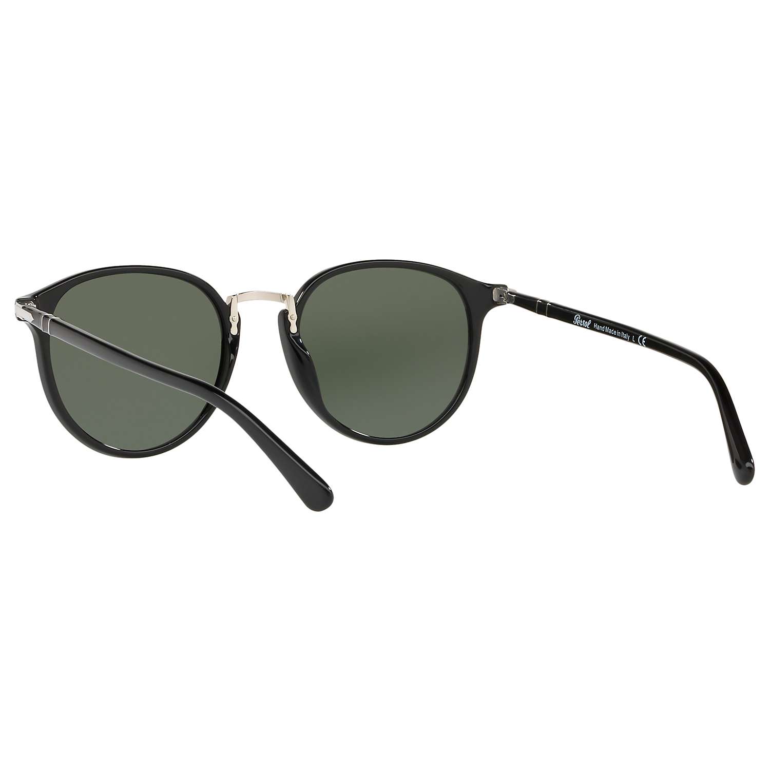 Buy Persol PO3210S Men's Oval Sunglasses, Black/Green Online at johnlewis.com