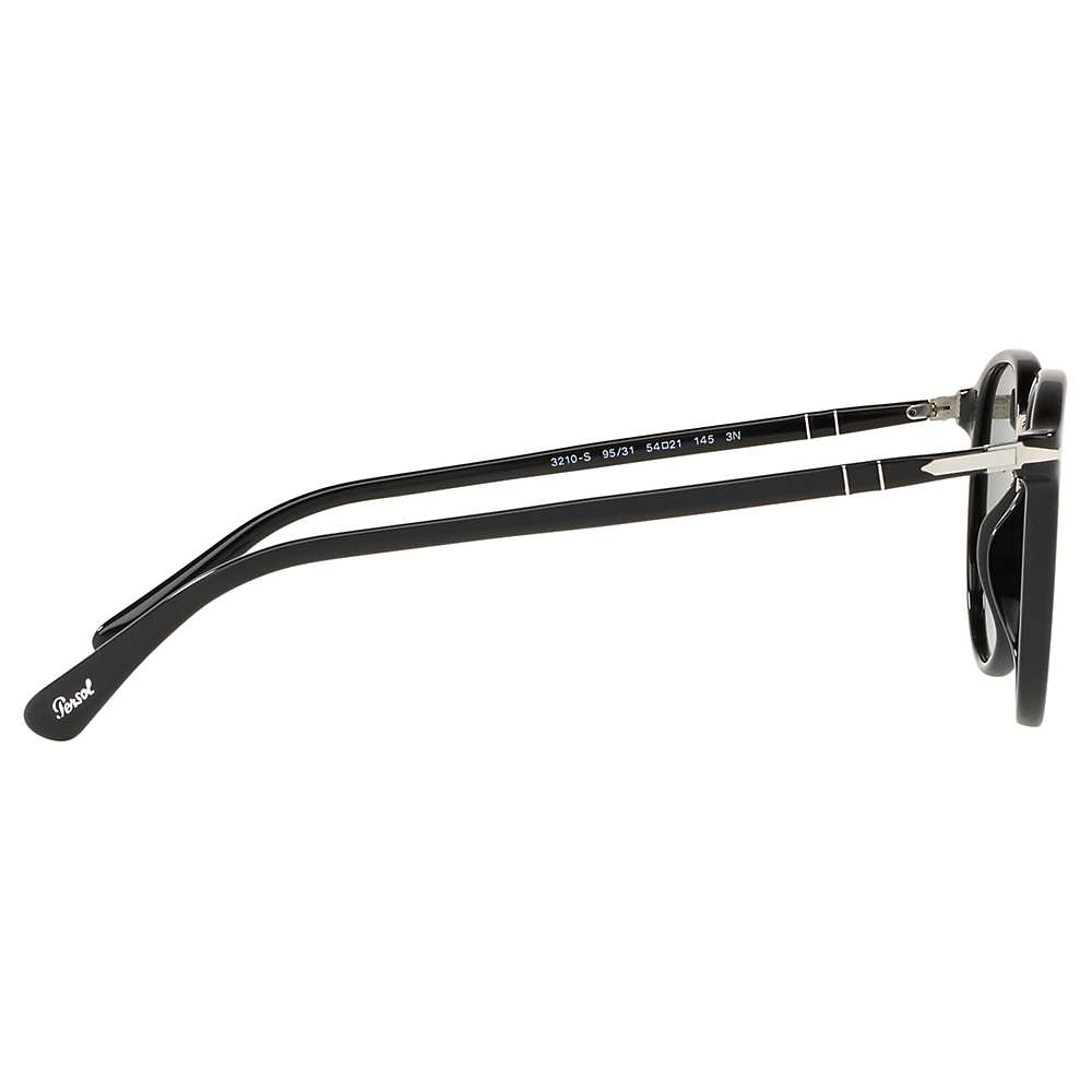 Buy Persol PO3210S Men's Oval Sunglasses, Black/Green Online at johnlewis.com