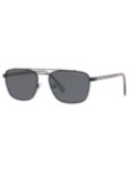Prada PR 61US Men's Polarised Square Sunglasses, Black/Grey