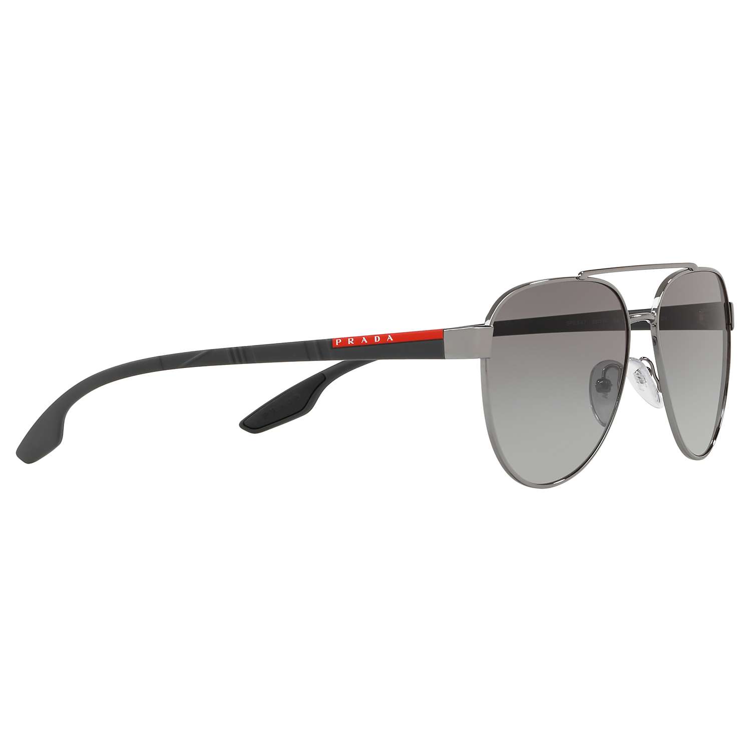 Buy Prada Linea Rossa PS 54TS Men's Aviator Sunglasses, Gunmetal/Grey Gradient Online at johnlewis.com