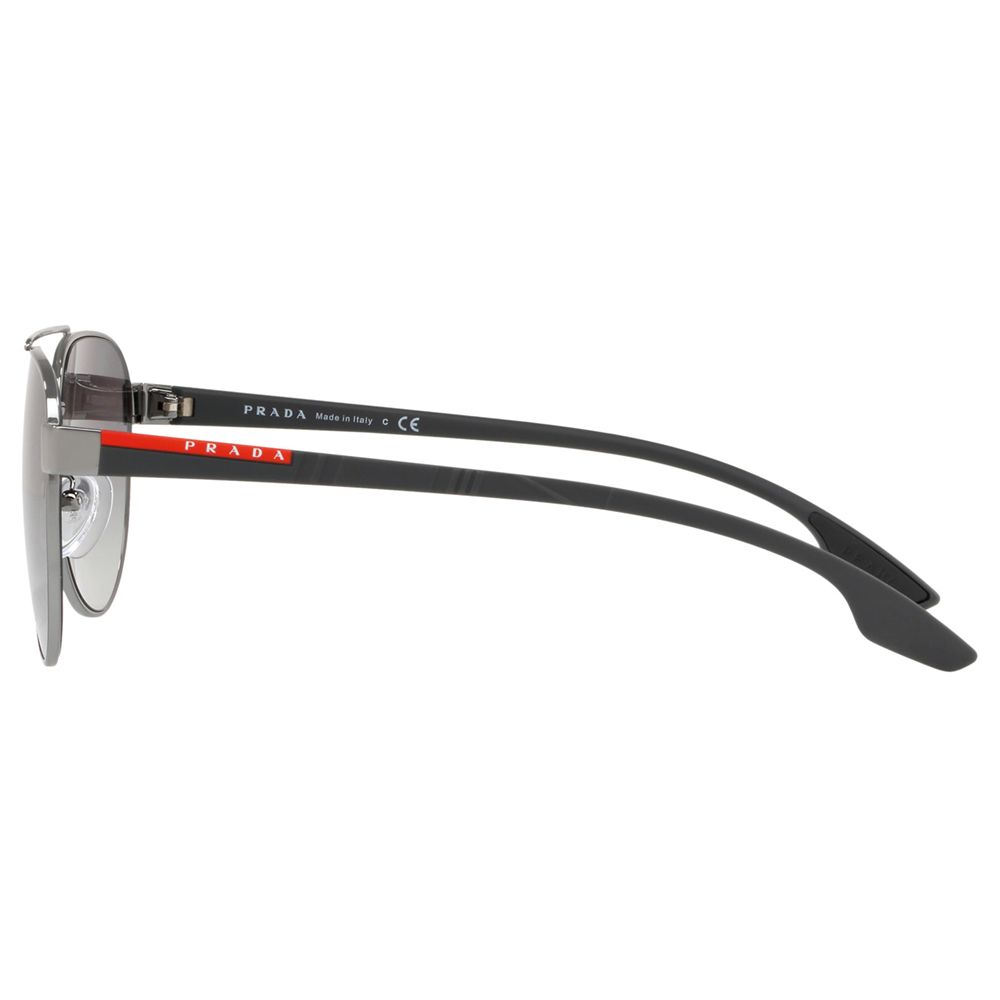 Prada Linea Rossa PS 54TS Men's Aviator Sunglasses, Gunmetal/Grey ...