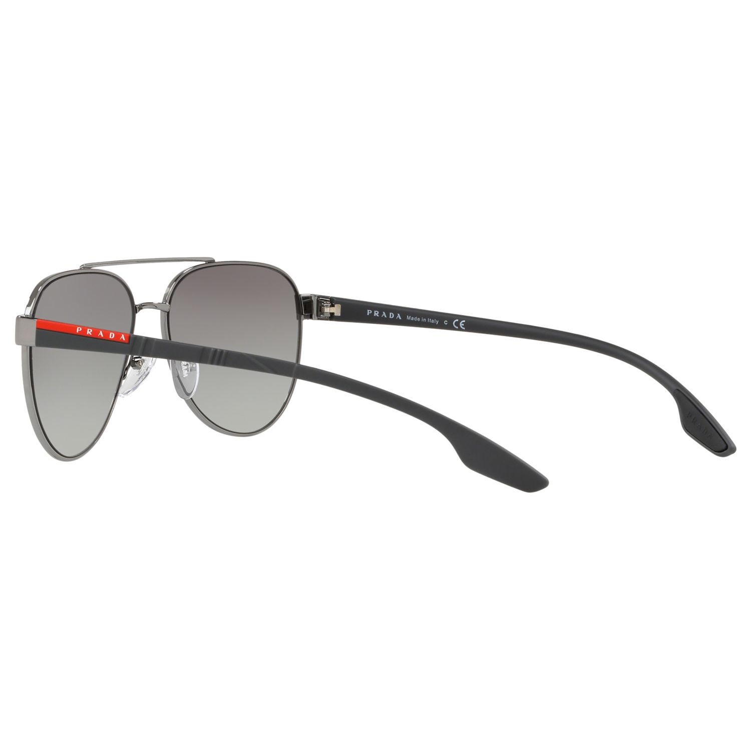 Prada Linea Rossa PS 54TS Men's Aviator Sunglasses, Gunmetal/Grey ...
