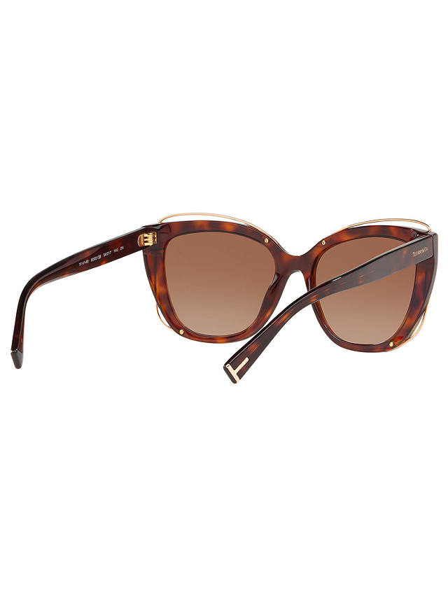 Tiffany & Co TF4148 Women's Cat's Eye Sunglasses, Tortoise/Brown Gradient