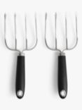 John Lewis Stainless Steel Meat Lifting Forks, Set of 2
