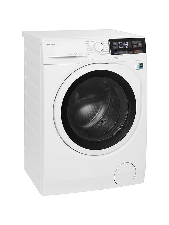 Buy John Lewis JLWD1614 Freestanding Washer Dryer, 8kg/4kg Load, 1600rpm Spin, White Online at johnlewis.com