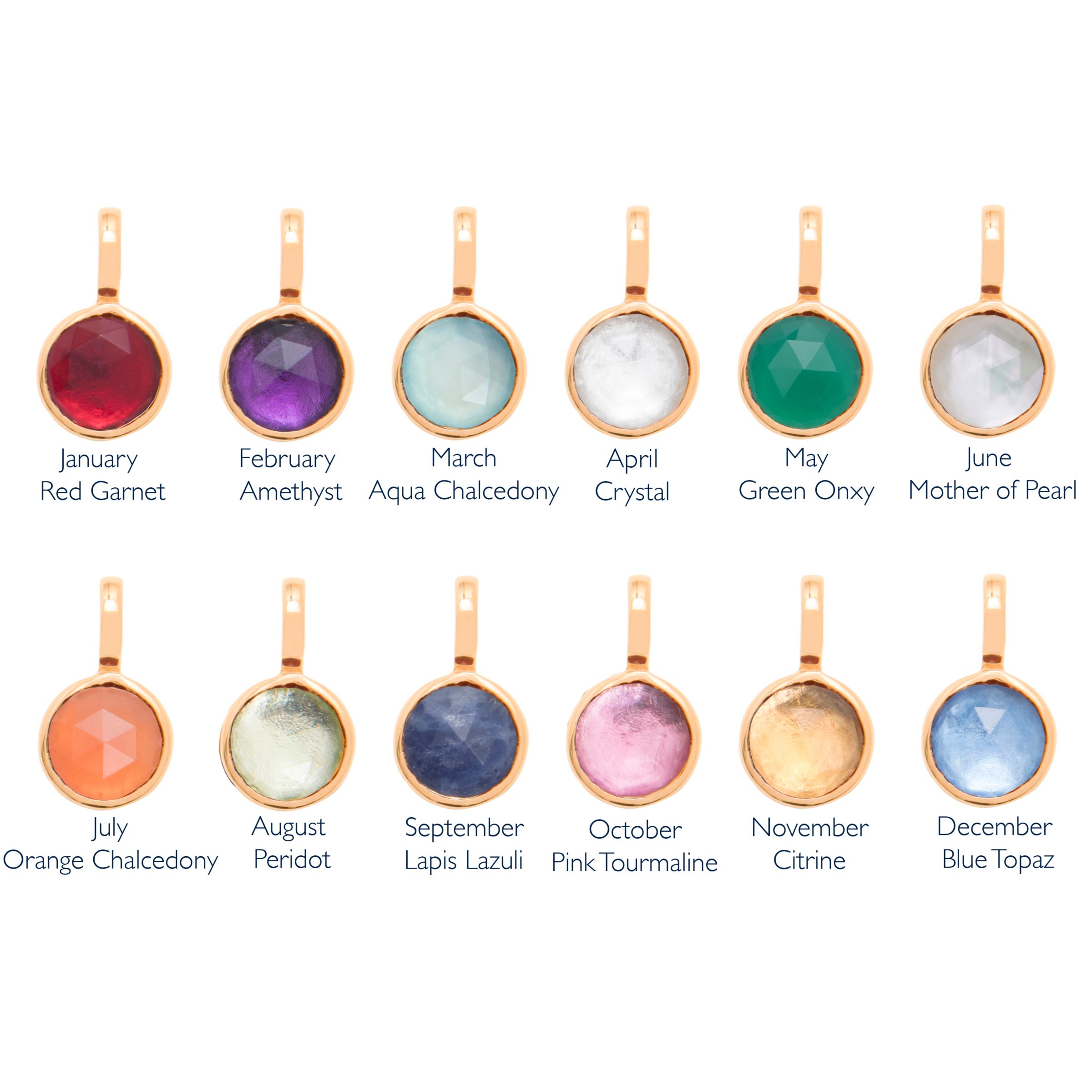 Buy Merci Maman Personalised Disc and Birthstone Pendant Necklace Online at johnlewis.com