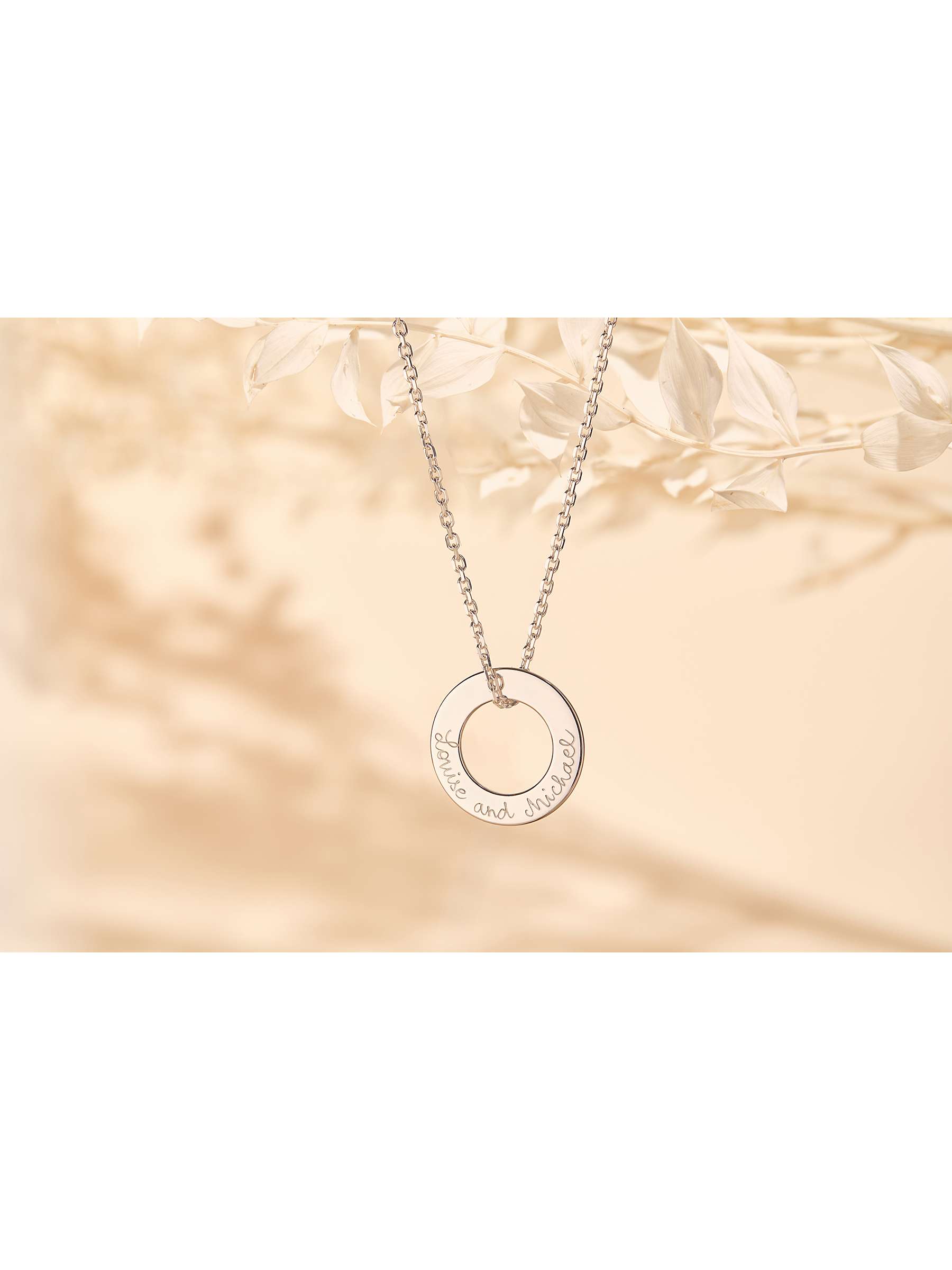 Buy Merci Maman Personalised Eternity Pendant Necklace Online at johnlewis.com