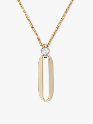 Karen Millen Swarovski Crystal Drop Pendant Necklace