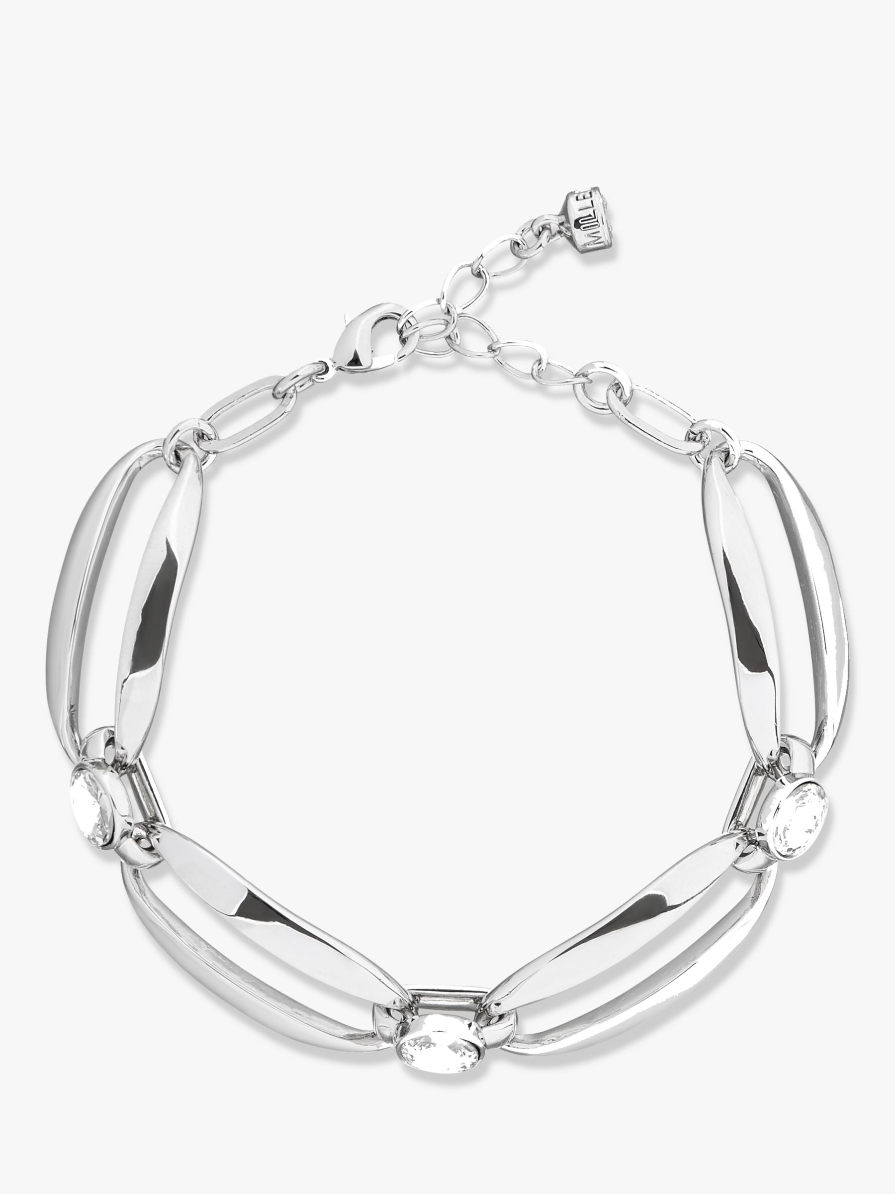 Karen Millen Swarovski Crystal Rectangular Link Bracelet