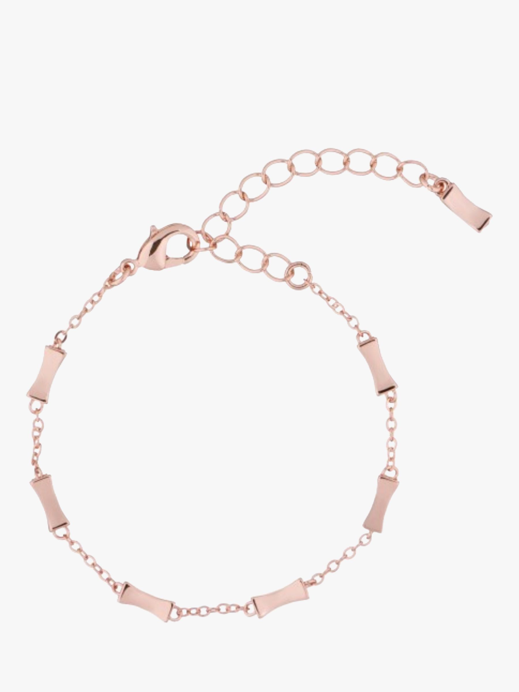 Ted Baker Faiza Mini Faceted Bow Chain Bracelet, Rose Gold