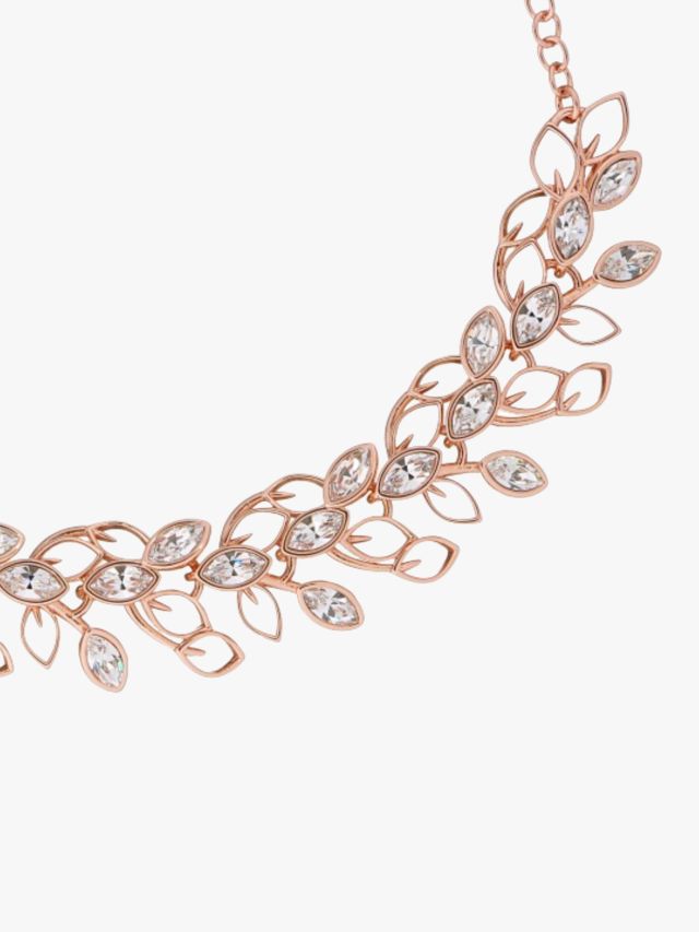 Ted Baker Wisteria Leaf Collar Necklace, Rose Gold