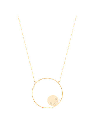 Merci Maman Personalised Round Cocoon Pendant Necklace