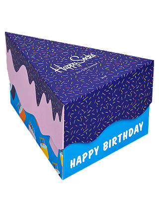 Happy Socks Birthday Socks Gift Box, One Size, Pack of 3, Multi