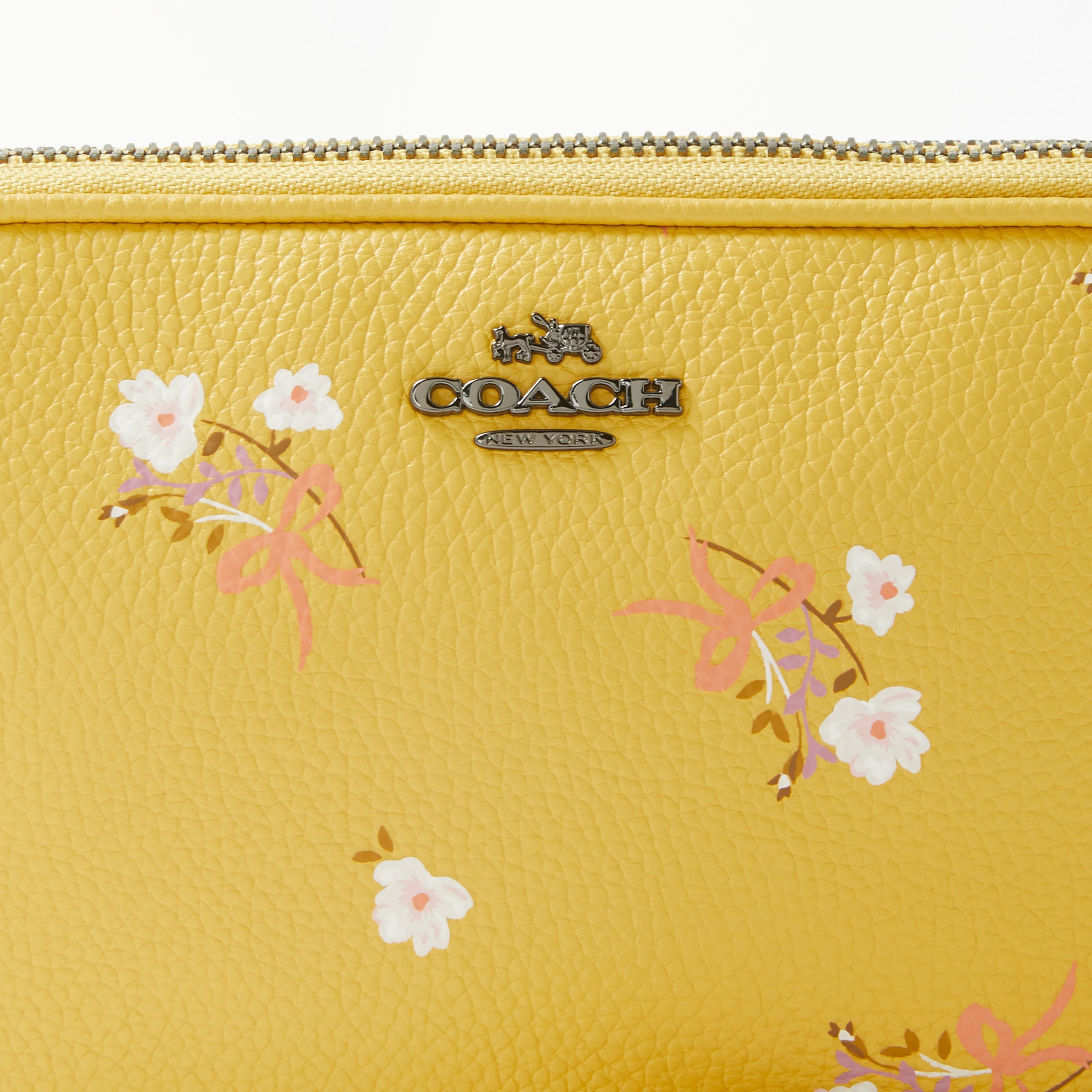 coach yellow flower purse