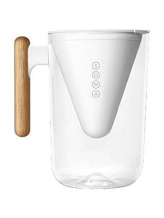 Soma 6 Cup Water Filter Pitcher, White, 1.35L
