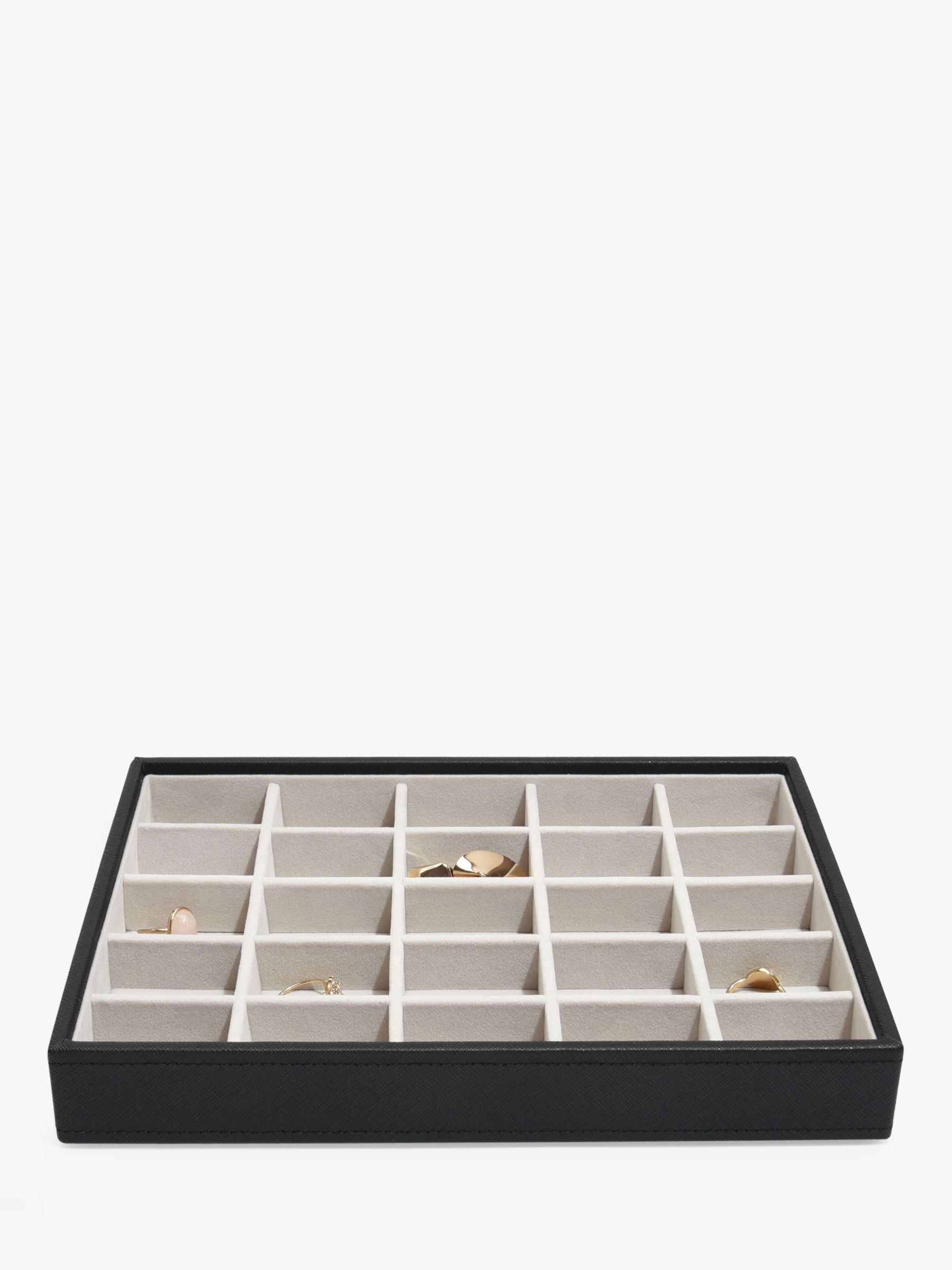 Stackers 25 Section Jewellery Box, Black at John Lewis & Partners