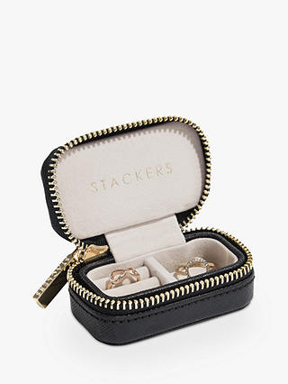 Stackers Petite Travel Jewellery Box, Black