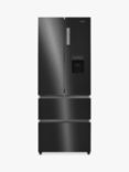 Haier HB16WSNAA Freestanding 70/30 American Fridge Freezer, Graphite Stainless Steel